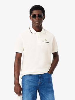 Lacoste - Men White Classic Fit Pocket Accent L.12.12 Polo Shirt