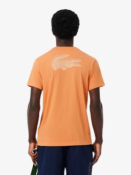 Lacoste - Men Orange Ultra Dry Lacoste Logo Graphic Sport T-shirt