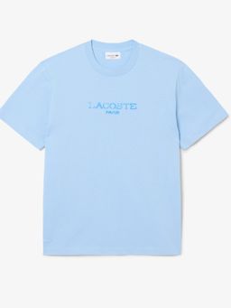 Lacoste - Men Blue Printed Cotton T-shirt