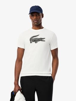 Lacoste - Men White Ultra Dry XXL Logo Sport T-shirt