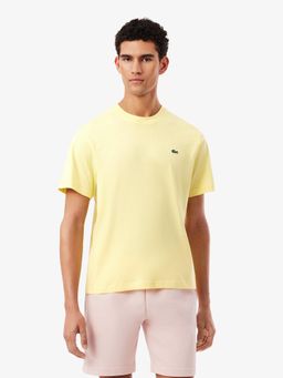 Lacoste - Men Yellow Cotton T-shirt