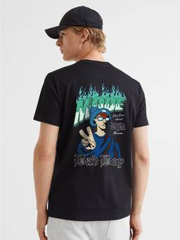 PRONK - Men Black Beware Bad Boy Men Half Sleeve T-Shirt