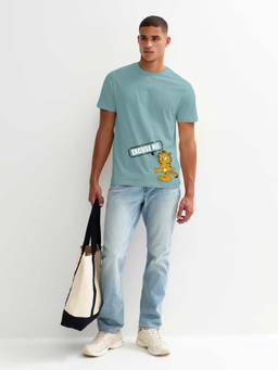 PRONK - Men Green Excuse Me Men Half Sleeve T-Shirt