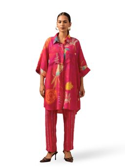 Naseebo - Vanilla Blush Muslin Kurta with Pant - Pink