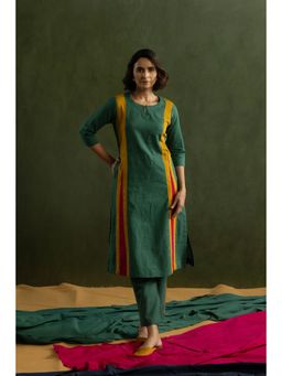 EKOHUM - Green Kurta with Pant