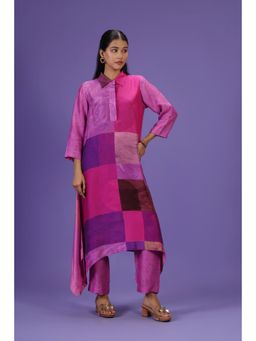 Label Radini - Royal Radiance Long Kurta with Pant - Purple