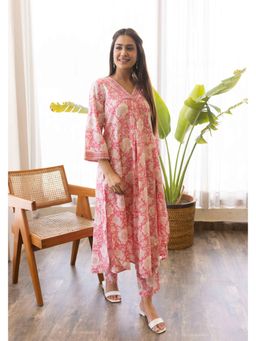 Maitri Jaipur - Rose Pink Sanganer Print Co-Ord Set