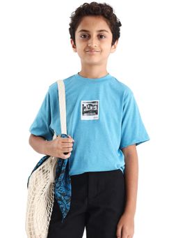 RARE ONES - Blue Printed Regular Fit T-Shirt