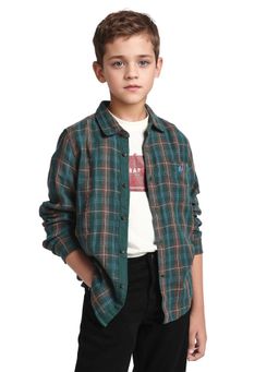 RARE ONES - Green Checks Regular Fit Shirt