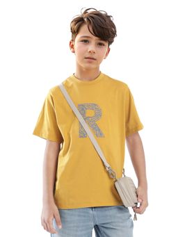 RARE ONES - Yellow Embroidered Regular Fit T-Shirt
