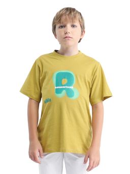 RARE ONES - Yellow Printed Regular Fit T-Shirt