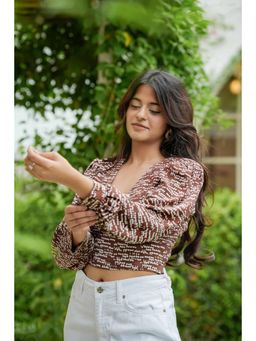 Femme Sequel - Hazel Brown Crop Top