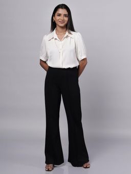 French Theory - Formal Satin Puff Sleeve Blouse - Old Money Aesthetic