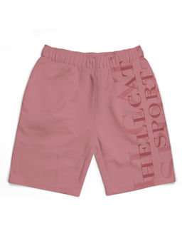 HELLCAT - Trendy Pink Typographic Shorts for Boys