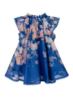 Zimmermann - Girls Blue Cotton Floral Dress