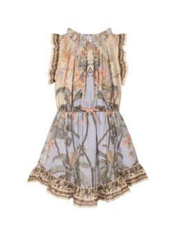 Zimmermann - Girls Multi-Coloured Tropical Print Cotton Dress