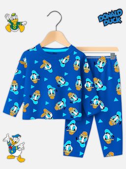 Kuchipoo - Blue Disney Boy Regular Fit Cotton T-shirt and Pyjama