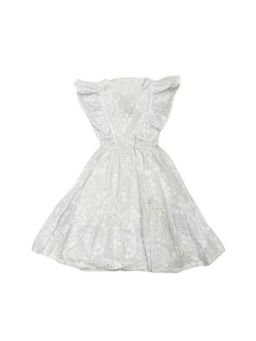 Pinko - Girl White Cotton Half Sleeve Dress