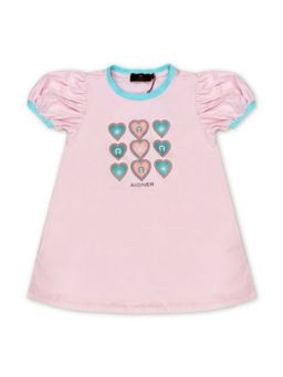 Aigner - Girls Pink Logo-Print Cotton Dress