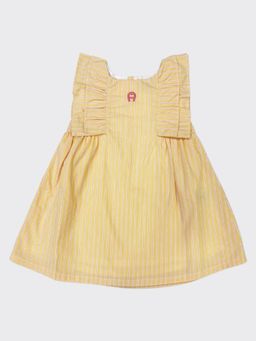 Aigner - Baby Girls Beige Poplin Sleeves Dress