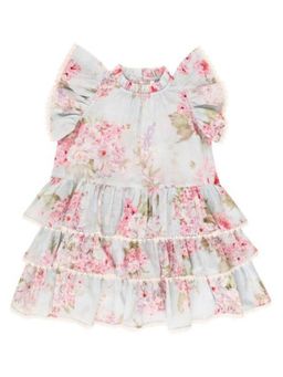Zimmermann - Girls Blue Floral Frill Swing Dress