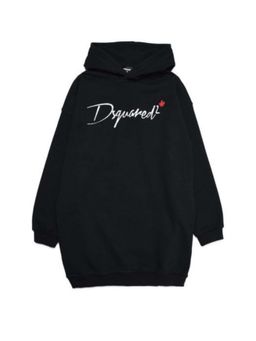 Dsquared2 - Black Logo Print Hooded Dress