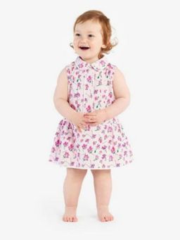 Marni - Baby Girls Pink Flowers All-Over Dress
