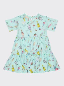 Marni - Baby Girls Green Printed Dress