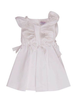 Pinko - Girls White Poplin Cotton Dress
