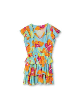 Pinko - Girls Multi-Color Floral Print Dress