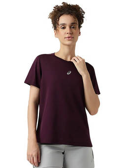 ASICS - Wine Motion Inseam Panel Ss T-Shirt