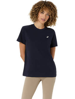 ASICS - Navy Blue Asics Spiral Embroidery T-Shirt