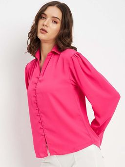 DELAN - Long Sleeves Shirt Style Top