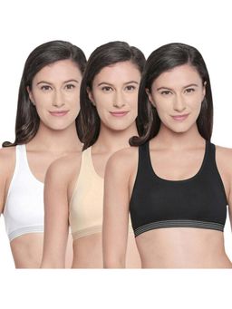 Bodycare - Racerback Sports Bra-Pack Of 3 - Multi-Color