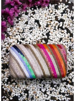 NR by Nidhi Rathi - Women Multi-Color Sequined Box Clutch