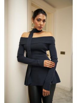 By The Bay - Navy Blue Arabella Knit Sweater