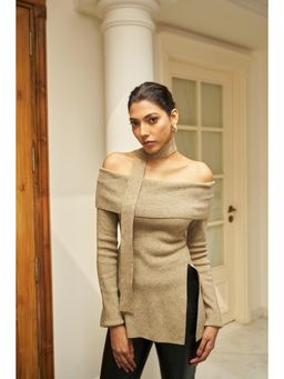 By The Bay - Beige Arabella Knit Sweater