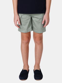 One Friday - Green Solid Shorts