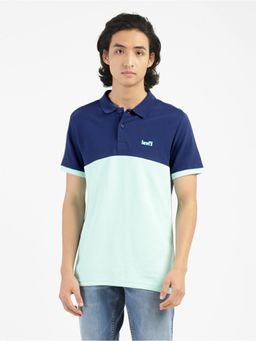 Levi's - Men Blue Polo Collar T-shirt