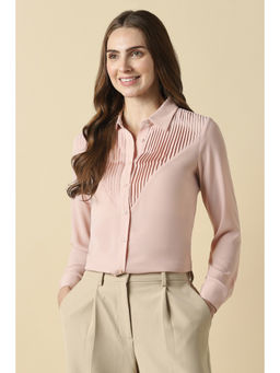 Allen Solly - Women Pink Solid Shirt