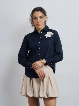 Cove and Lane - Cotton Chic Navy Blue Shirt