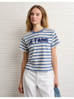 American Eagle - Ex-Boyfriend Stripes T-Shirt