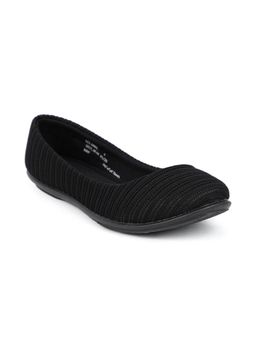 Bata - Woven Black Ballerinas