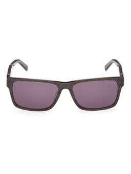 Guess - Men UV Protected Rectangle Purple Lens Sunglasses (55)