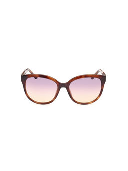 Guess - Women UV Protected Round Pink Lens Sunglasses (56)