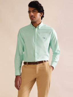 Andamen - Men Green Full Sleeve Slim Fit Casual Shirt