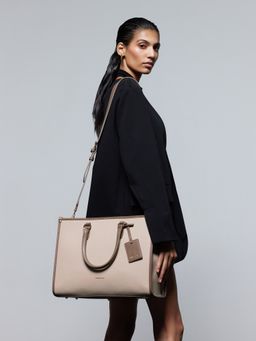 MIRAGGIO - Denice 2.0 oversize 14 inch Laptop Tote Bag For Office & Everyday Use- Taupe