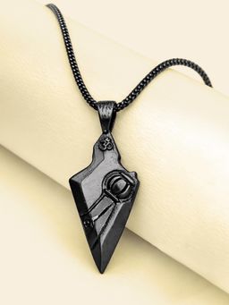 Voylla - Spiritual Shadow Arrow Black Rhodium Necklace for Men