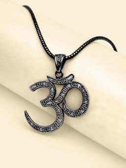 Voylla - Spiritual Om Aura Black Necklace for Men