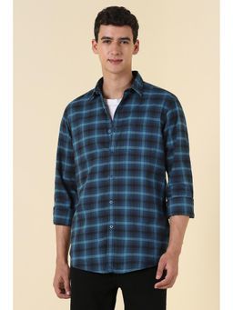 Allen Solly - Men Blue Checks Full Sleeves Casual Shirt